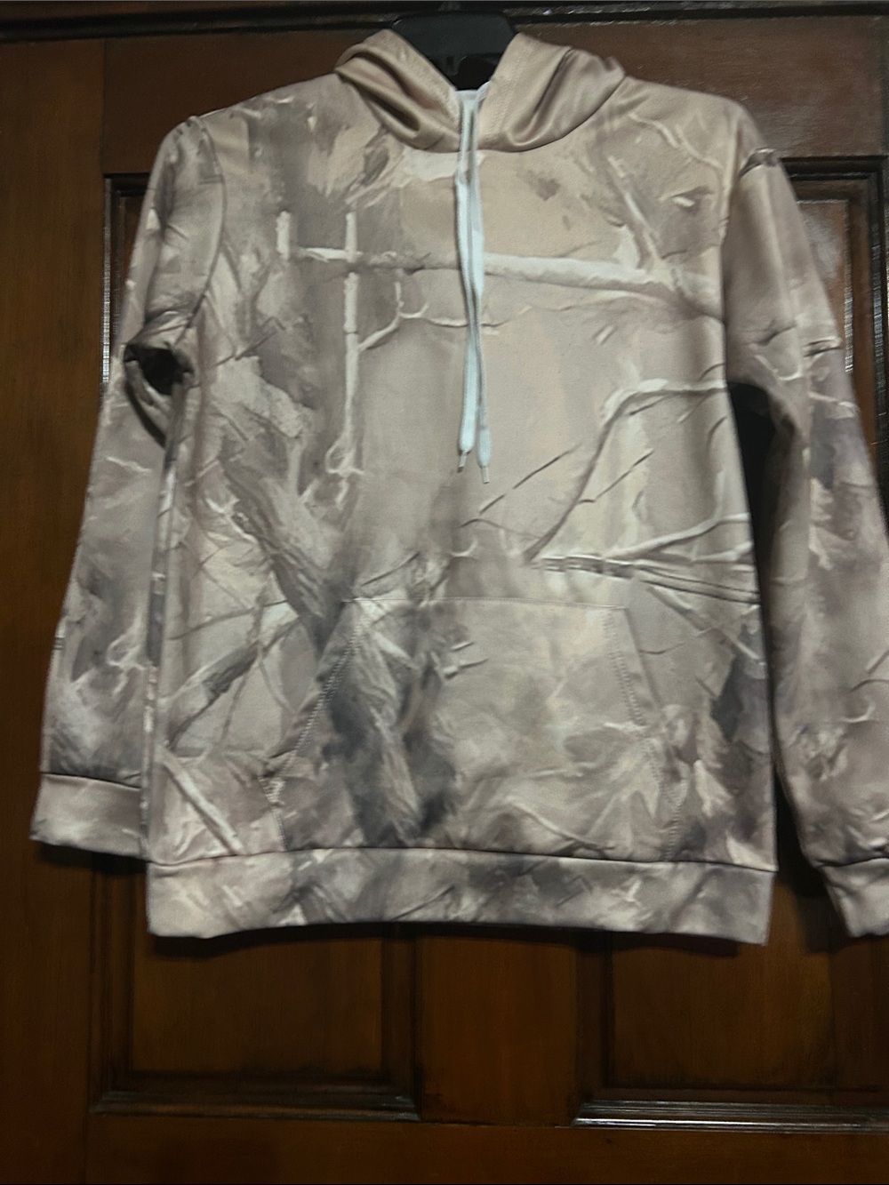 Men's Camouflage Half-Zip Hoodie in Tan